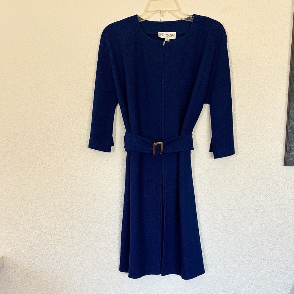 Vtg ST JOHN belted‎ dress classic